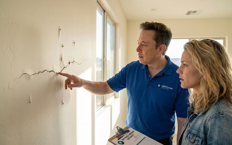 Common drywall problems in Arizona homes showing cracks and nail pops