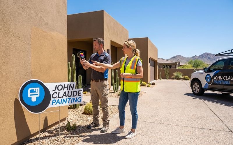 Exterior paint comparison showing performance in Arizona heat and sun exposure