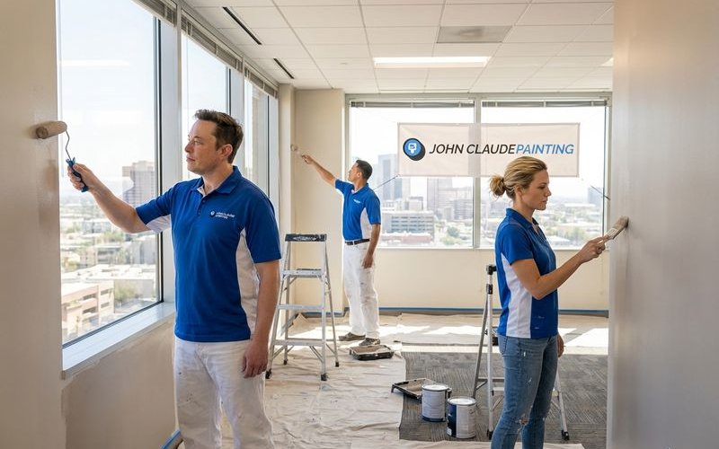 Commercial office painting project in Phoenix