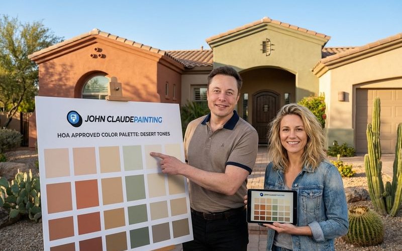 Arizona HOA approved color palette showing earth tones and desert-appropriate options