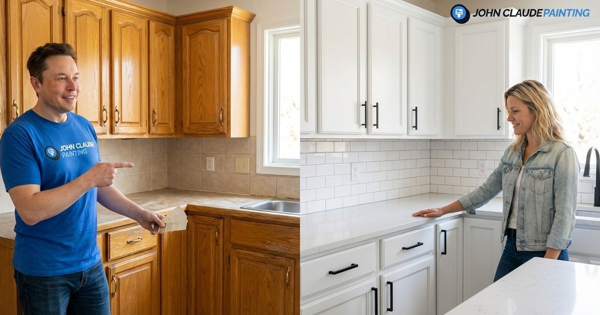 How to Transform Dated Oak Cabinets into a Modern Look