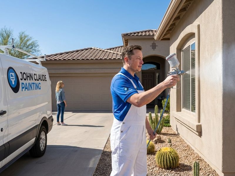 Professional house painting services in Phoenix - John Claude Painting team at work